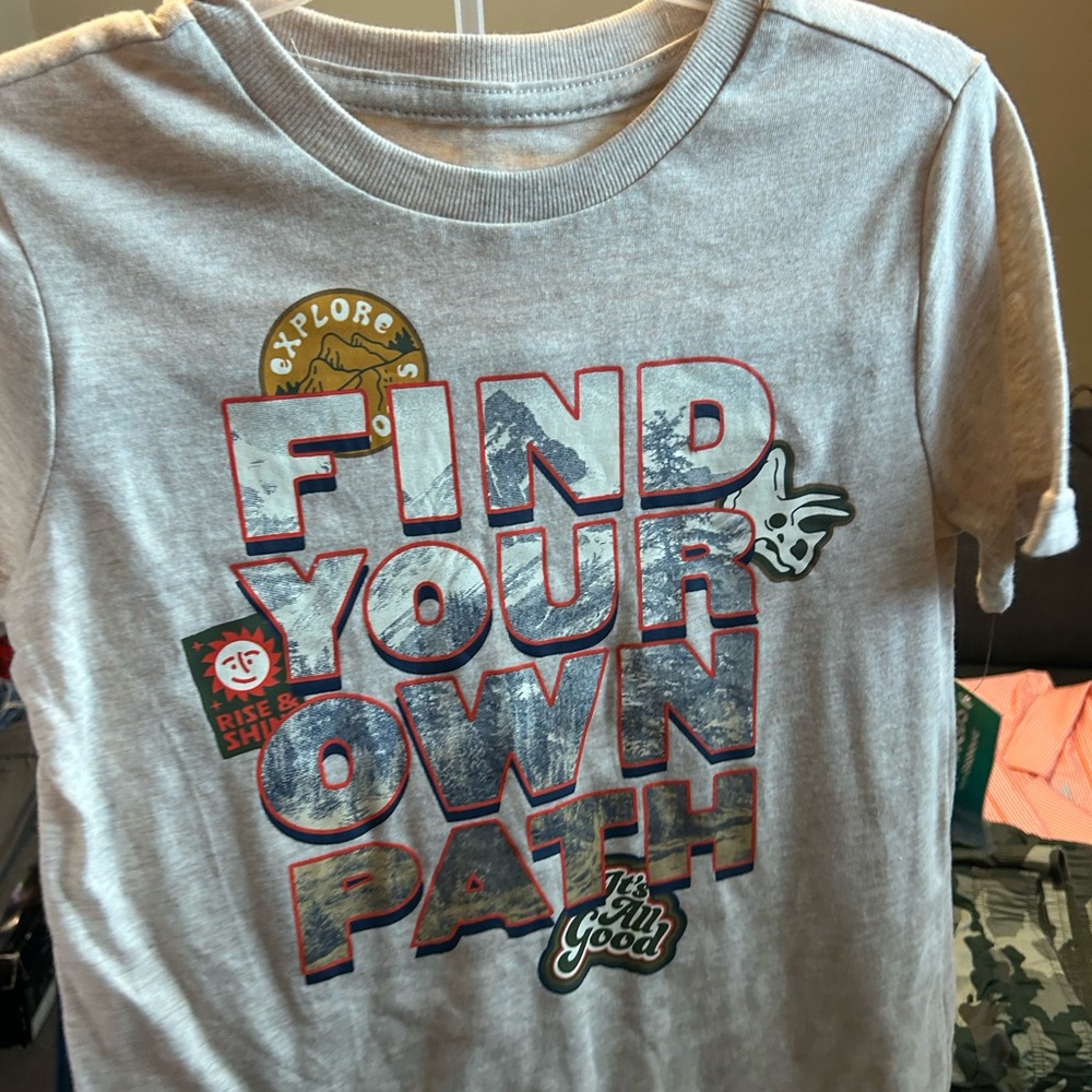 Kids Gray Graphic T-Shirt